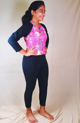 Image of Aqua Holic Unisex Swimming And Skating Full Suit For Girls - Comfortable, Quick-Dry,UV Protection, Stretchable Fabric