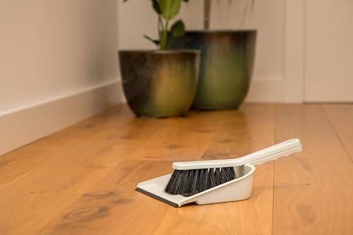 York Handfeger Und Schaufel Besen Und Kehrschaufel Set Kehrblech Kehrset Kehrgarnitur Putzset Hergestellt Aus Regranulat Grau 23 x 32 x 11 cm