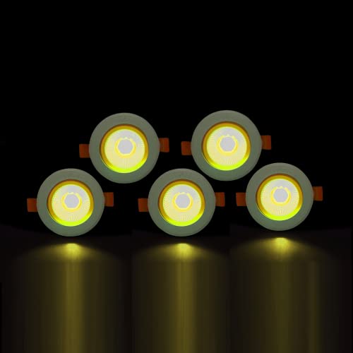 Image of D'Mak 6 Watt Round LED COB Light for POP /Recessed Lighting (Warm White, 5)