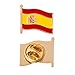 Spain Country Flag Lapel Pin Enamel Made of Metal Souvenir Hat Men Women Patriotic Spanish (Waving Flag Lapel Pin)