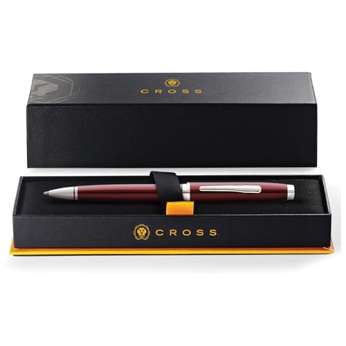 Image of Cross Coventry Red Lacquer Refillable Ballpoint Pen - Medium Point, Black Ink, Presented in a Luxury Gift Box