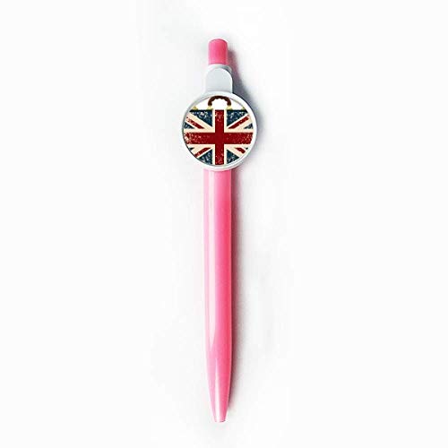 Stylo à bille rétractable motif vintage britannique bleu comme idée cadeau de papeterie