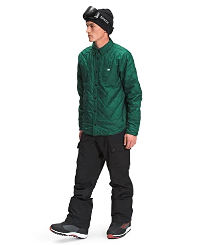 The North Face Flanela masculina com isolamento Fort Point, verde noturno/TNF preta, M