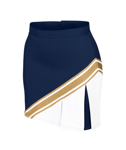 chassé Cheerleading Uniform Skirt for Girls - Blaze Boost, Fitted Asymmetrical Pleat Cheerleader Outfit