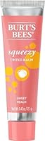 Burt's Bees 100% Natural Origin Squeezy Tinted Lip Balm, Enriched With Beeswax and Cocoa Butter, Sweet Peach, 1 Tube, 12.1g