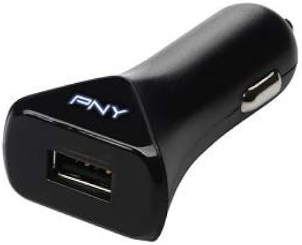 PNY 2.4 Amp Rapid USB Car Charger - Blac - Cargador de Coche 1 purto USB Negro