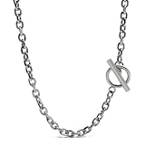 [silver KYASYA]ステンレス チェーンネックレス マンテル レディース ゴールド 18KGP シルバー 長さ3タイプ 細身 シンプル アズキチェーン ショート チョーカー プチプラ 女性 金属アレルギー対応(シルバー、45cm)