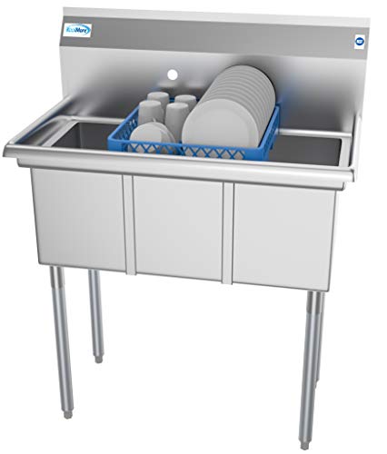 KoolMore 36" 3 Compartment Stainless Steel Triple Bowl NSF Commercial