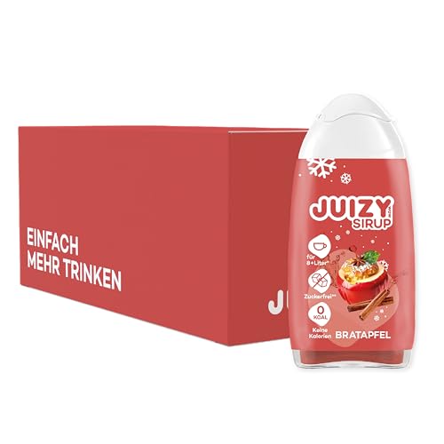 Weihnachten Bratapfel Sirup | Zuckerfrei Flavour Drops | 16 x 65ml Apfel Tee Aroma | Natürlicher Getränkesirup Tee | Zero Kalorien Vegan Punsch | glutenfrei Getränk | Punsch Weihnachtsmarkt
