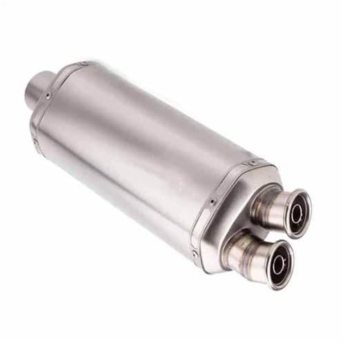 Pot d'échappement 51mm double sortie droite look racing pour CB190
