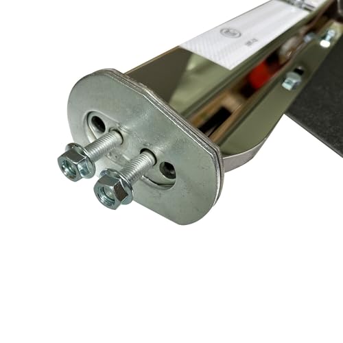 Image of Pair 30.25'' Heavy Duty Stainless Steel 2.5 inch Bolt Spring Loaded Mud Flap Hanger Angled RH & LH for Semi Truck