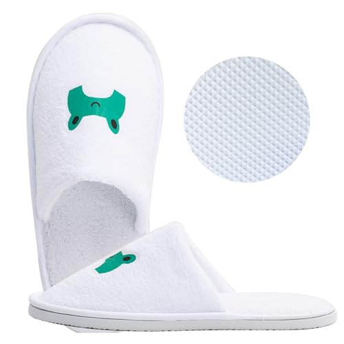 EQLEF Chaussons Hotel Enfant, Confortable Coral Velvet Hôtel Pantoufles Semelle épaisse 7mm antidérapant réutilisables Pantoufles garçons et Filles Salle Bains Pantoufles Tourist