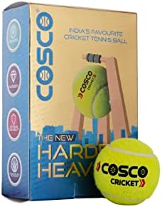 Cosco Rubber Light Cricket Tennis Ball Yellow (Pack of 6)