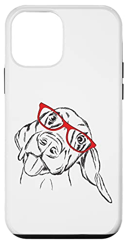 Mens Womens Kids Funny Goofy Red Glasses Vizsla Dog Lover �X�}�z�P�[�X iPhone 12 mini �p