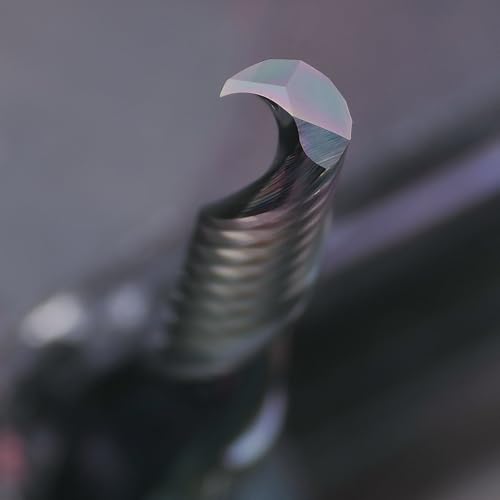 Image of Tools Solid Carbide CNC Spiral Single Flute End Mill - for Acrylic Plate Aluminum, Wood, Plastic, Brass, Copper Cutting - 1 /4 Diameter 1 /4 inch Shank 2.5 inch Length,1 Flute (1 /4-1-2.5 inch 2PCS)