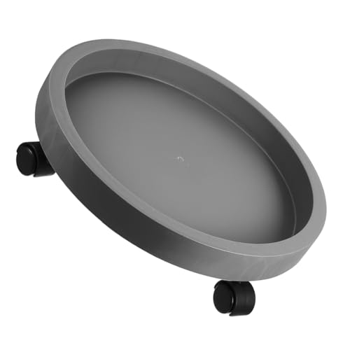 SOIMISS Support à roulettes pour Pots De Fleurs Chariot De Jardin Mobile Base Ronde pour Plantes Intérieures Et Extérieures Bac à Eau