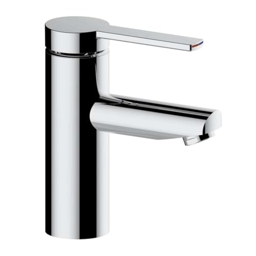 KEUCO PLAN blue Einhebel-Waschtischmischer 90 mit verl. Griffhebel, ohne Ablaufgarnitur, Ausladung 107mm, 53902010101, Farbe: Verchromt