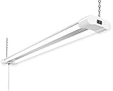 Amico 42W Hanging Shop Light 4000LM 4FT Linkable LED Utility Light for Garage,Workshop Light UL and Energy Star,5000K, 100W Fluorescent Light Fixture Eq with Plug