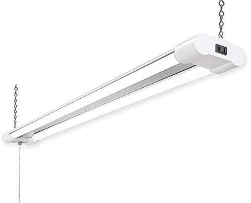 Amico 42W Hanging Shop Light 4000LM 4FT Linkable LED Utility Light for Garage,Workshop Light UL and Energy Star,5000K, 100W Fluorescent Light Fixture Eq with Plug