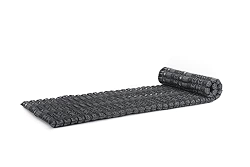 Image of Leewadee - Foldable Floor Mattress - Japanese Roll Up Futon -Trifold Tatami Mat- Guest Floor Bed - Camping Mattress - Thai Massage Mat, Kapok Filled, 75 x 28 inches, Black