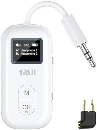 1Mii SafeFly Pro Airplane Bluetooth Adapter for AirPods Wireless Headphones