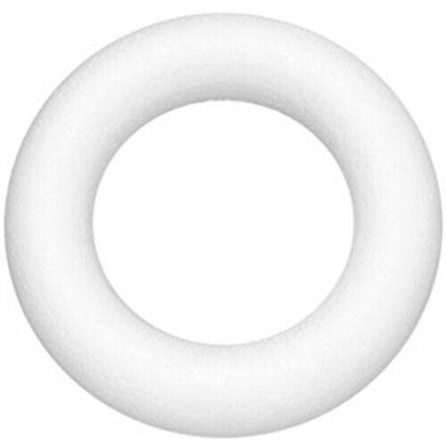 EliteKoopers 1pcs 40cm Polystyrene Weather Ring Flat Backed Fastive Ring Christmas Art Craft Garland Florist