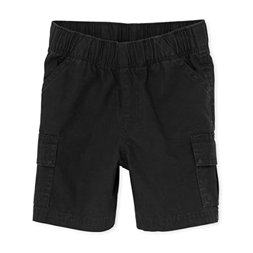 The Children's Place Bermuda cargo para bebês meninos, Preto, 2 Anos