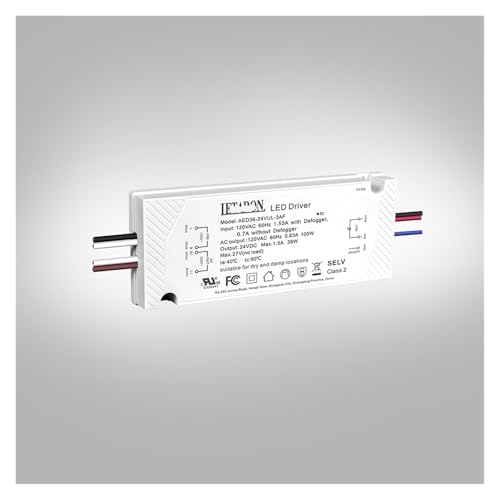 Alimentation ultra-mince AED36-24VUL-3AF standard américaine avec pilote de désembuage