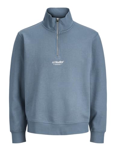 JACK & JONES Mens Jjesoho Sweat Quarter Zip Hn Noos, Blue Mirage, XL UK