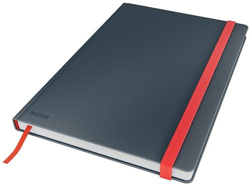 Leitz Large (B5) Ruled Hardcover Notebook, 80 Sheet, Cosy Range, Velvet Grey, 44830089