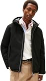 Tommy Hilfiger Herren Übergangsjacke Short Padded mit Kapuze, Schwarz (Black), S