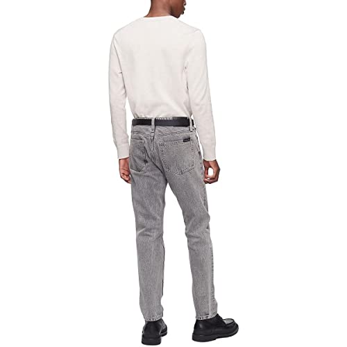 Calvin Klein Jeans Mens Denim Stretch Straight Leg Jeans Gray 30/32 #TOP2