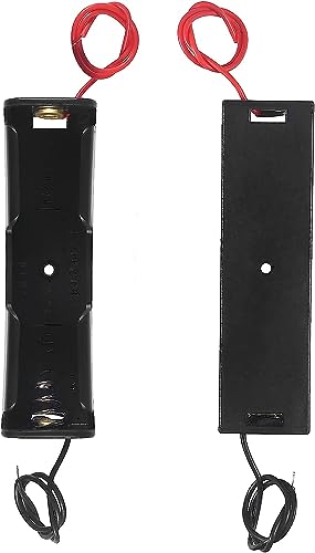 Image of QBM 18650 Battery Case Holder with Lead Wire Bundle 3.7V DIY Battery Storage Box in Series (Pack of 2) (1 Cell Holder) Multicolor