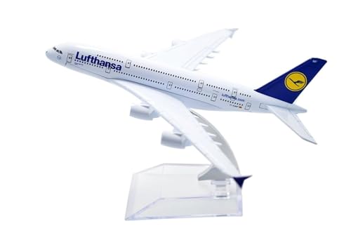 Image of Toys Uncle Diecast Aeroplane Scale Model, (A380 Lufthansa 16 CM)