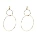 Gudukt Gold Dangling Earrings Geometric 1 pair Cross Drop Earrings for Women