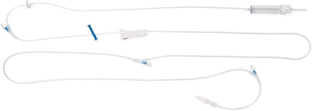 Medline DYNDTN1545 IV Administration Set with 3 SmartSite Needle-Free Valves, 23 mL Priming Volume, 15 Drops/mL, 109