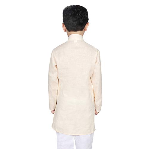 Image of SG YUVRAJ Kids Solid Cotton Kurta For Boys