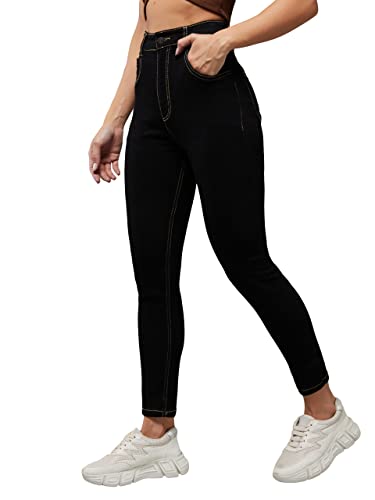 Image of Dolce Crudo Women's Skinny Fit High Rise Cropped Length Stretchable Denim Jeans