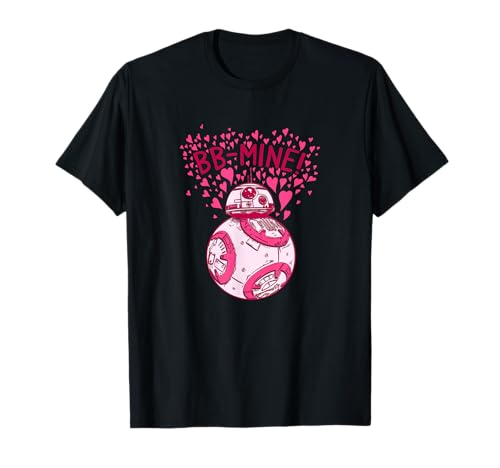 T-shirt Star Wars BB-8 BB Mine de Saint-Valentin en coton noir pour homme