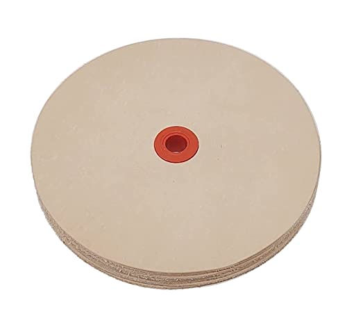 Roda de afiação de couro para trituradores de bancada e polidores de 15,24 cm