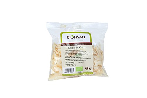 Bionsan Chips de Coco Ecológicos | 6 bolsas de 100 gr | Total: 600 gr