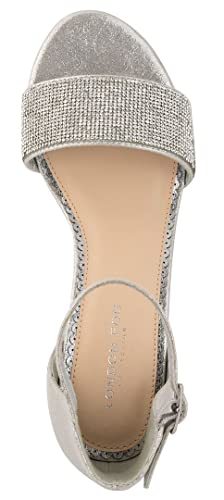 Image of LONDON FOG Women's Nikki Low Two Piece Block Heel Dress Shoe Ladies Ankle Strap Pump Sandal
