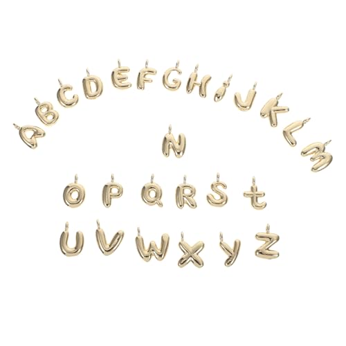Breloques suspendues lettres de style cursif pour customisation de bijoux