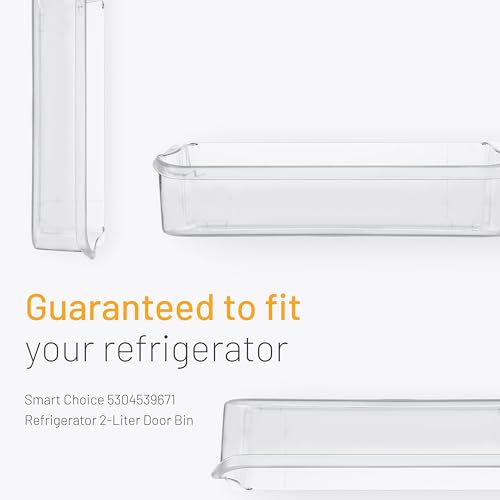 Image of Smart Choice 241505301 Refrigerator Door Shelf Bin, Upper, Clear