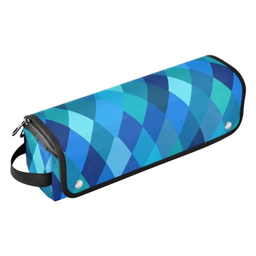 Bolsa de viaje para herramientas de cabello con almohadilla resistente al calor, organizador portátil para planchas, rizadores y secadores de cabello, azul real teal para mujeres miniatura 1