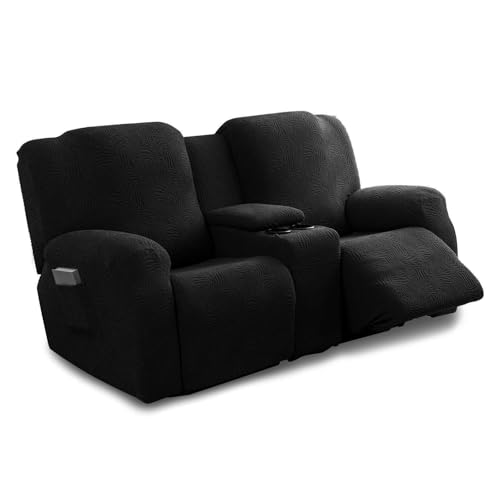 Extensible Tout Compris Housse de Causeuse inclinable avec Housse de Console Centrale pour Housse de Chaise inclinable électrique Manuelle 2 Places