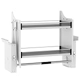 MIYUPTC 33.8-35.8 Inch Pull Down Shelf Upper Kitchen Wall Cabinet Storage Organizer, Ideal Spice Rack Organizer, White