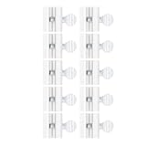 Cryfokt Verstellbares Schiebefensterschloss, Sicherheitsschutz aus Edelstahl, 10 Stück, Geeignet für Mietobjekte