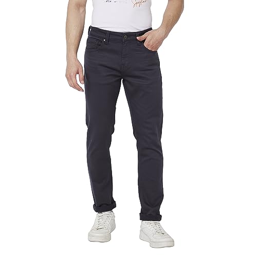 Image of Spykar Men's Slim Fit Low Rise Casual Jeans
