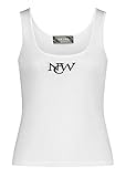 Rundhals Nicowa Damen Tank-Top mit NCW-Stickerei – LOVONO